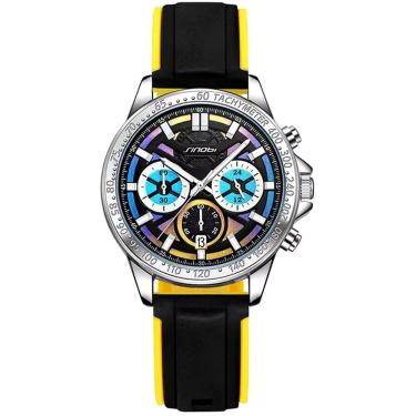 Imagem de Relógio de quartzo masculino impermeável esportivo com pulseira de silicone impermeavel 