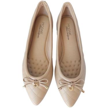 Imagem de Sapatilha Feminina Bico Fino Modare Ultraconforto, Bege, 37