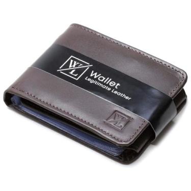 Imagem de Carteira Masculina Couro Porta Cartão Cnh Documentos Moedas Zíper Fino