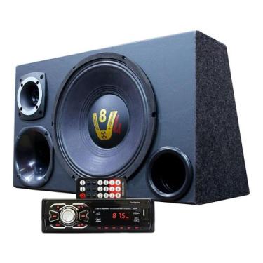 Imagem de Kit Som Caixa Trio Woofer Compet Radio Aparelho Bluetooth - OESTESOM