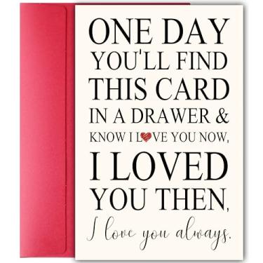 Imagem de YIWANSIN Cartão de amor romântico para ele, aniversário de coração ou dia dos namorados, cartão de lembrança emocional para marido, esposa, namorado ou namorada