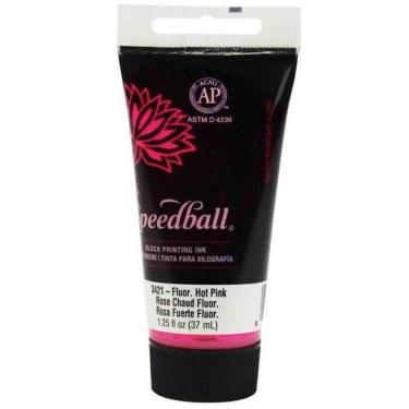 Imagem de Tinta Xilogravura Speedball Base Agua 3421 Fluor Hot Pink