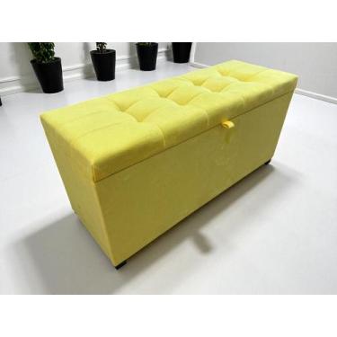 Imagem de Puff baú 1 metro decorativo com dobradiça com pistão á gás diversas co