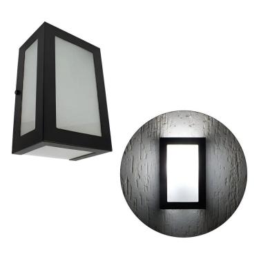 Imagem de Arandela Externa 5 Vidros Alumínio Muro Parede E27 Cor Preto