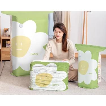 Imagem de Sacos de armazenamento a vácuo Smile para roupa de cama, sacos de vedação de 41 x 61 cm para edredons, cobertores, roupas e travesseiros - Solução que economiza espaço