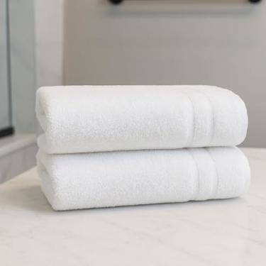 Imagem de Toalha De Banho Grande 2 Peças Macia Resistente Para Hotel Pousada Clinica Cores Variadas (Branco)