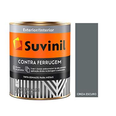 Imagem de Tinta Esmalte Contra Ferrugem 900ml Suvinil Cinza Escuro