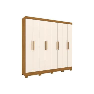 Imagem de Guarda Roupa Casal 8 Portas E 4 Gavetas B51 Nature/Off White - Henn