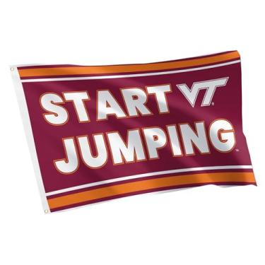 Imagem de Desert Cactus Bandeira Virginia Tech - Banner Hokies VT de 9,8 x 1,5 m, tela de tecido durável interno/externo (estilo E1)