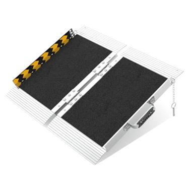 Imagem de Boyusi Rampa para cadeira de rodas portátil de 6 m | Rampa dobrável de alumínio leve e antiderrapante, capacidade de 272 kg para entrada interna, limite e pequenos passos, use com andador, scooter de