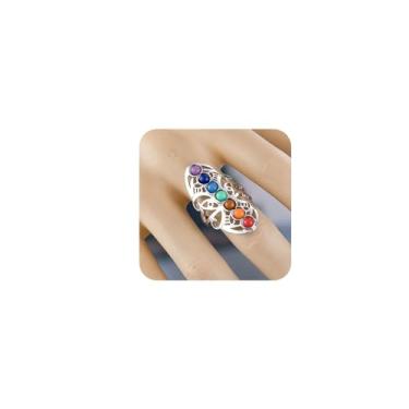 Imagem de BOOZIQ Anéis turquesa ocidentais femininos ajustáveis country vintage turquesa anel aberto joias presentes, Adjustable, Liga de aço, Sem pedra preciosa