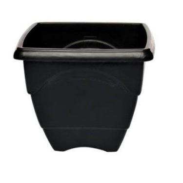 Imagem de Kit 10 Vasos Quadrados 5,5 Litros Preto - Resistente e Funcional - Ideal para Horta Vertical e Jardim de Varanda