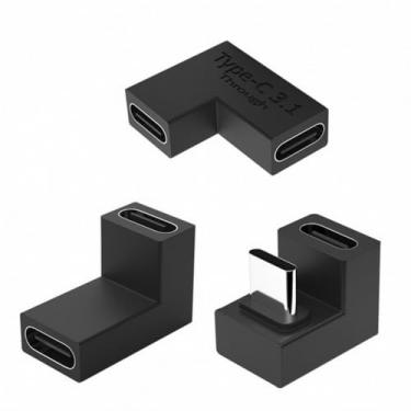 Imagem de NFHK Adaptador 3 peças/conjunto USB 3.1 tipo C macho fêmea para USB-C fêmea adaptador de dados de alimentação 10 Gbps para telefone NS Switch
