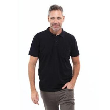 Imagem de Camisa Polo Masculina Pique Algodão com Bolso Casual-Masculino