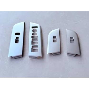 Imagem de Luyhok Painel de interruptor de botão de elevação de vidro de janela adequado para acessórios de carro Honda Passport 2025 2026 (prata)