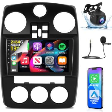 Imagem de [2 + 64G] Estéreo Android para Chrysler PT Cruiser 2006-2010 - Carplay sem fio e Android Auto, rádio de reposição com tela sensível ao toque HD de 9 polegadas - 5G/WiFi, GPS, link espelhado, rádio FM