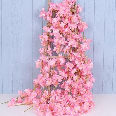 Imagem de Generic Guirlanda de Videira, 256 Flores 1.8m Guirlanda Artificial Decoração Forte e Durável (Rosa Profundo)