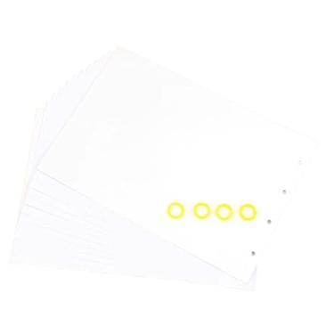Imagem de Colaxi Papel cartão para artesanato, convites de festa, papel para desenho, cartolina branca tamanho em branco, Branco com 4 Anéis