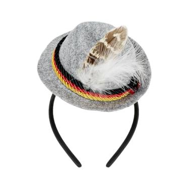 Imagem de Faixa de cabeça feminina Oktoberfest, fantasia de festival de cerveja, chapéus de feltro retrô, decoração para mulheres e adultos