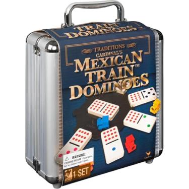 Imagem de Dominó Mexicano Double 12 – Kit Completo com 91 Peças, 9 Trens, Estação, Maleta Premium, Caneta e Bloco de Pontos