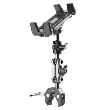 Imagem de Suporte de tablet para esteira, braçadeira de montagem de tablets, suporte de telefone ajustável para chamadas de vídeo, academia, bicicleta ergométrica, uso interno, ciclismo, carrinho, treino