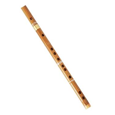 Imagem de Flauta de bambu profissional sopro chinês C D E F G chave transversal flauta Dizi (cor: E)