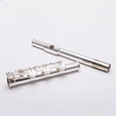Imagem de Flauta Instrumento Musical Banhado a Prata Cobre Níquel Banhado a Prata Instrumento Ocidental Flauta Iniciantes Tocar Chave C Flauta 17 Furos
