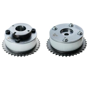 Imagem de AUTO OCCASION Engrenagem de distribuição de eixo de cames CVVT de admissão e escape compatível com Hyundai Azera Genesis Santa Fe Kia Cadenza K900 Sedona Sorento Substitui 24350-3CGA1 24370-3CGA0