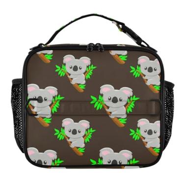 Imagem de Blueangle Lancheira fofa de coalas de desenho animado para homens, mulheres e adultos, lancheira pequena para trabalho de escritório, piquenique - bolsa térmica portátil reutilizável (307)