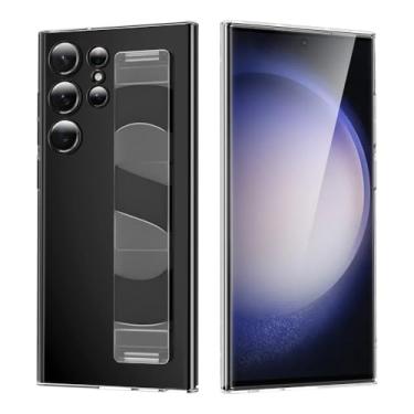 Imagem de Capa protetora de silicone com pulseira para Samsung Galaxy S25, S24, S23 Ultra Plus, Fold 6, 5, 4, 5G, fosca, transparente, para Galaxy Z Fold4