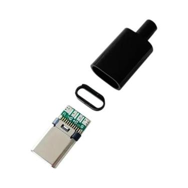 Imagem de Conector Tipo C USB 31 3A Para Carregamento Rápido, Plugue Masculino, 