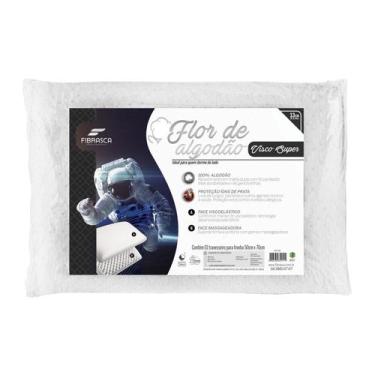 Imagem de Travesseiro Flor de algodão Visco Super Nasa  Fibrasca, Algodão, Branc