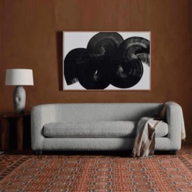 Imagem de Sofá 3 Lugares Luxo Recepção Escritório Sala De Estar E Tv Veneza 180cm Bouclé Cinza- Mabe Magazine