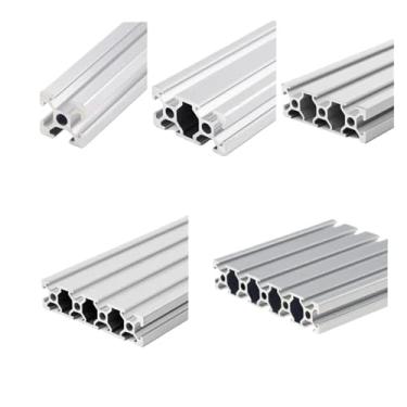 Imagem de 1/2 pçs/lote 2020 2040 2060 2080 20100 extrusão de perfil de alumínio trilho linear de comprimento 100 mm-500 mm para bancada de trabalho de impressora 3D DIY CNC (1 peça 2040, 200 mm)