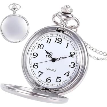 Imagem de Relogio de Bolso Antigo Quartzo Atlantis Aço Inoxidavel Casual A Prova d'agua Prata