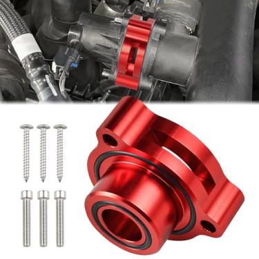Imagem de Tmipakioy Adaptador de válvula de sopro BOV compatível com Ford Fiesta Mustang Fusion Edge Escape Transit Bronco 1.5 1.6 2.0 2.3 2.7L Mais modelos EcoBoost Turbo Blo-Off Valve Kit, vermelho