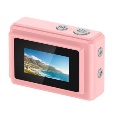 Imagem de Tangxi Mini Câmera Digital Com Chaveiro para Estudantes, Gravador de Vídeo Com Câmera Pequena 12MP 1080P, 6 Filtros, Tela LED de 0,96 Polegadas para Gravação de Estudos de Viagem (Rosa)
