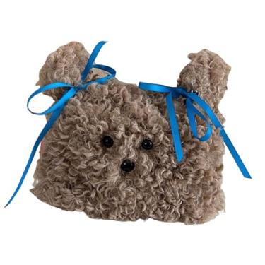 Imagem de Ｂｅｓｇａ Porta-lenços de Papel Higiênico em Formato de Cachorrinho, Ideal para Decoração de Casa, Fácil de Encher E Presentear. Perfeito para Escritório, Quart, Marrom, Tamanho real