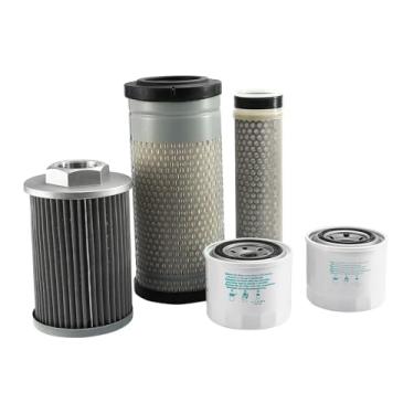 Imagem de HXYBBGS RD158-42270 RD158-42280 Kit de filtro de manutenção compatível com mini escavadeira Kubota KX040-4 substitui RD411-62210 RD159-51020 HH164-32430 óleo hidráulico do motor de combustível interno