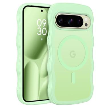 Imagem de BENTOBEN Capa magnética para Google Pixel 10 Pro XL fofa, ondulada ondulada Pixel 10ProXL [compatível com MagSafe] Capa antiderrapante fosca fina para mulheres meninas meninos capa para Google 10ProXL