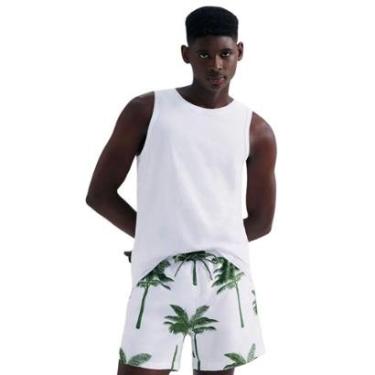 Imagem de Bermuda Masculino Hering Estampado Branco-Masculino
