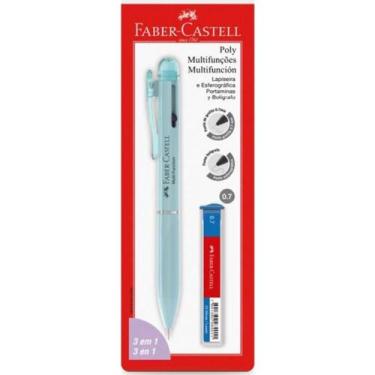 Imagem de Lapiseira e Caneta Poly Multifunções 3 em 1 FABER-CASTELL Azul Pastel,