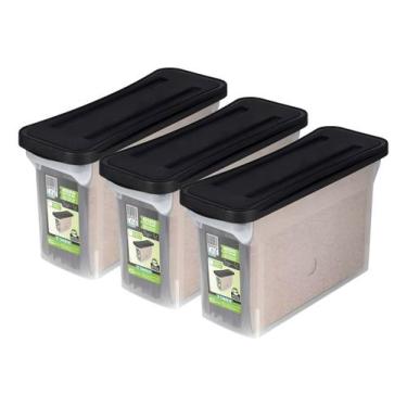 Imagem de 3 Caixa Arquivo Com Tampa Estreito Para Pasta Suspensa Ordene