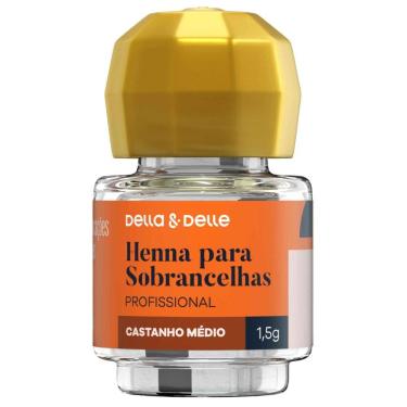 Imagem de Tintura Henna para Sobrancelhas Della & Delle Castanho Medio 1,5g