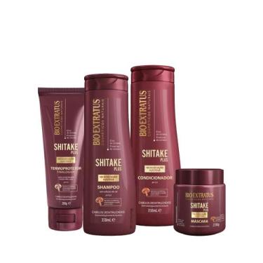 Imagem de Kit Bio Extratus Shitake Plus Shampoo Condicionador Máscara Finalizado