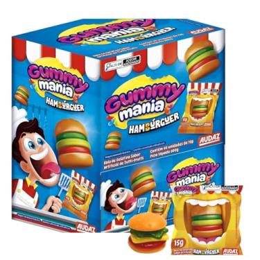 Imagem de Bala Gelatina Gummy Mania Hamburguer 40 Unidades De 15g