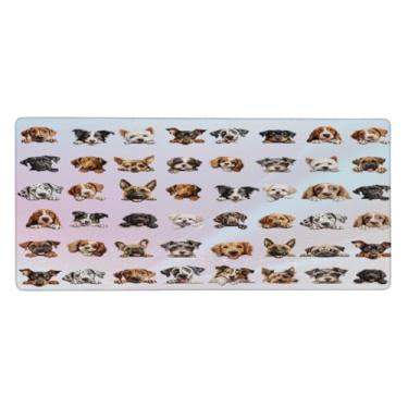 Imagem de hongjinglin Tapete de rato fofo para cães grandes, à prova d'água, protetor de mesa estendido para computador, base de borracha antiderrapante para escritório, computador, teclado, laptop e mesa de