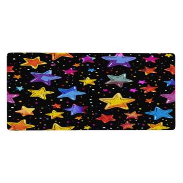 Imagem de hongjinglin Tapete de mouse colorido colorido bonito à prova d'água para computador protetor de mesa com base de borracha antiderrapante para escritório, computador, teclado, laptop e mesa de casa