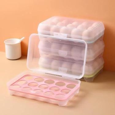 Imagem de Bandeja plastica, mantem ovos, acomoda, protecao, 24 espacos, organiza, resistente, reutilizavel, branca