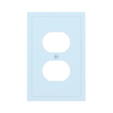 Imagem de Aqua/Teal 1 Gang Electric Duplex Placa de Parede Receptáculo Capas Decorativas Dual Single Device Light Switch Cover